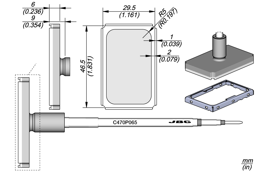 C470P065 - RF Shield Removal Cartridge 42.5 x 29.6